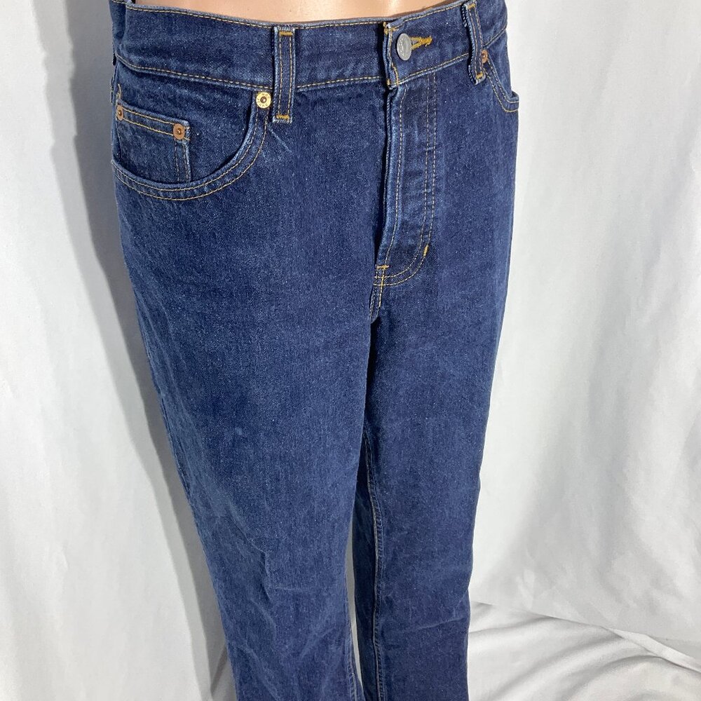 Gap Sz 12 Button Fly Bootcut Dark Wash Jeans Vintage Y2K Womens Denim 121290